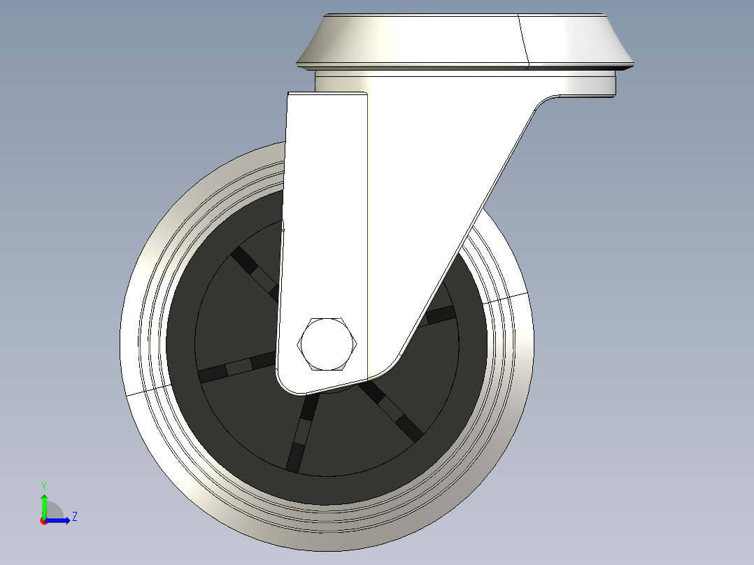 型材-KJN 521684 80MM WHEEL左视图