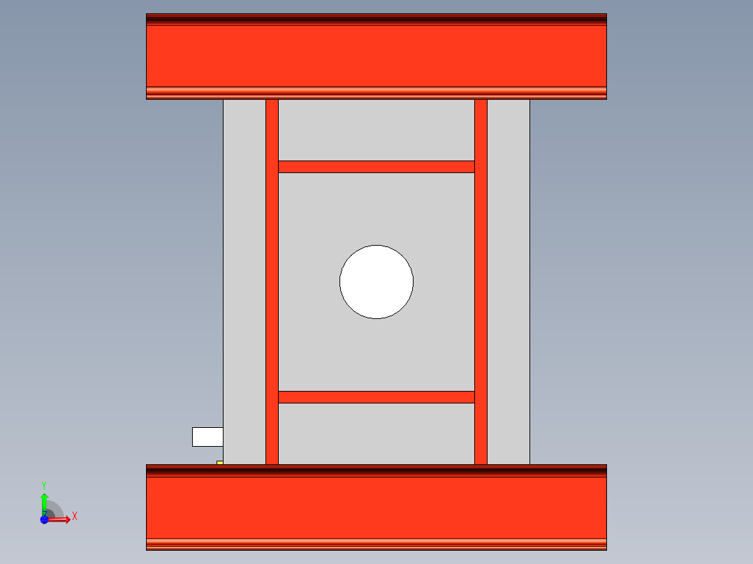 200t液压机设计前视图