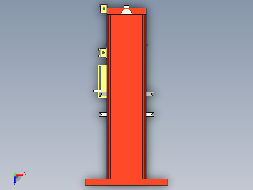 200t液压机设计俯视图