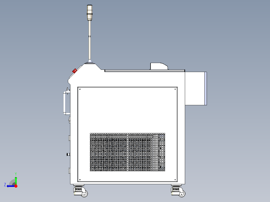 激光焊接机水冷机箱右视图
