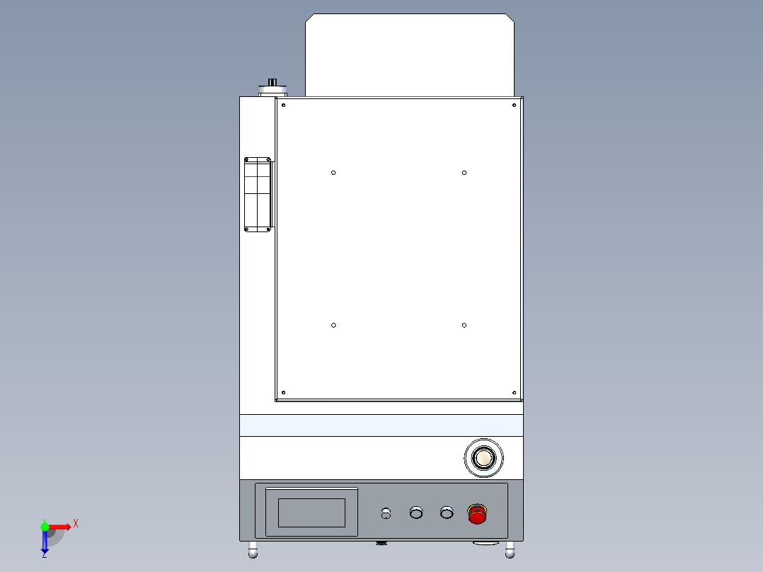 激光焊接机水冷机箱俯视图