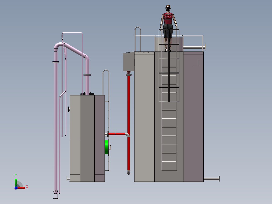 一体化滤池sw16可编辑前视图