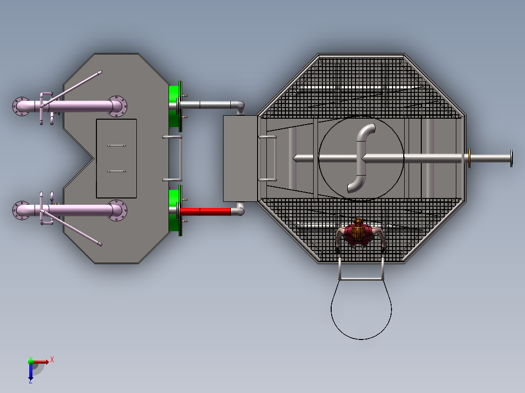 一体化滤池sw16可编辑俯视图