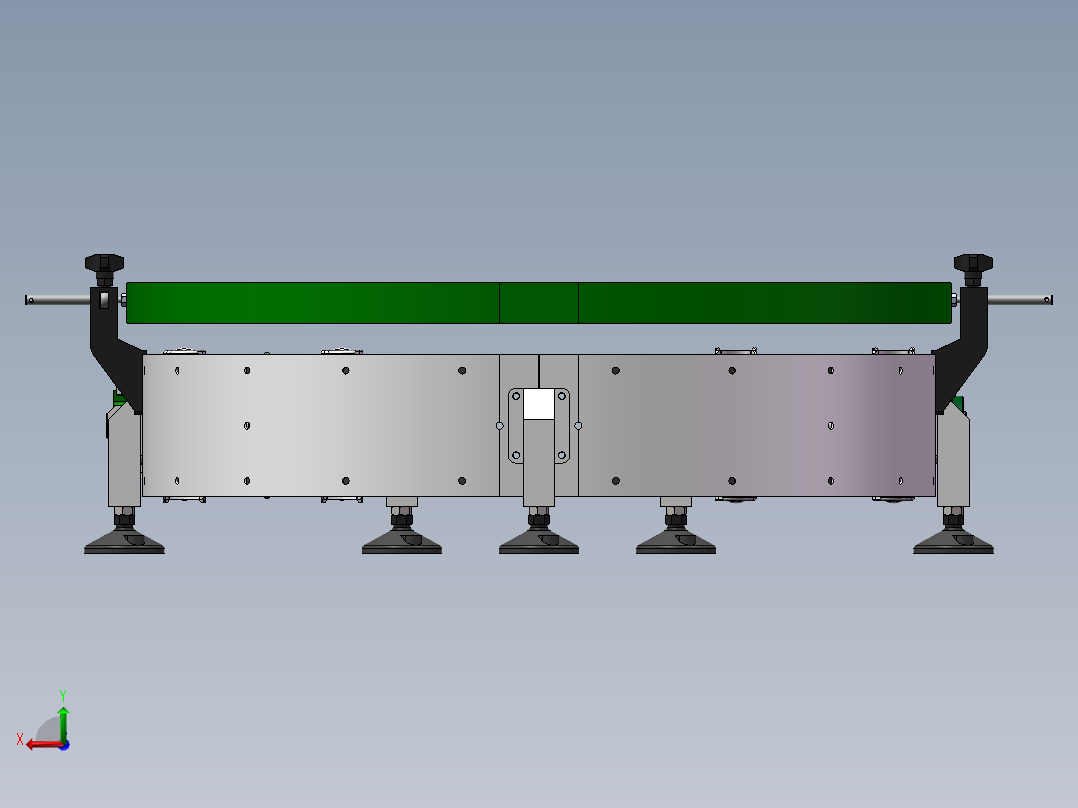 转弯龙骨链条输送机sw16可编辑后视图