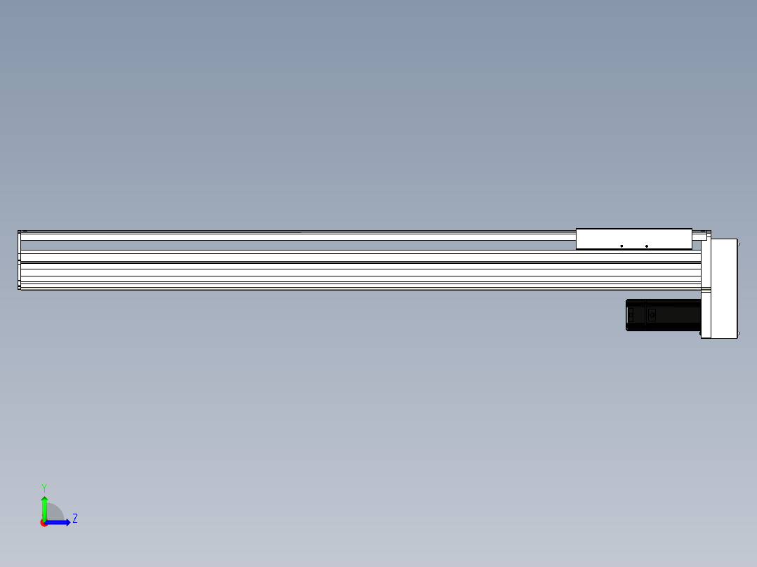 Toyo东佑达直线模组-ETH22-1050-BM-400W+煞車左视图