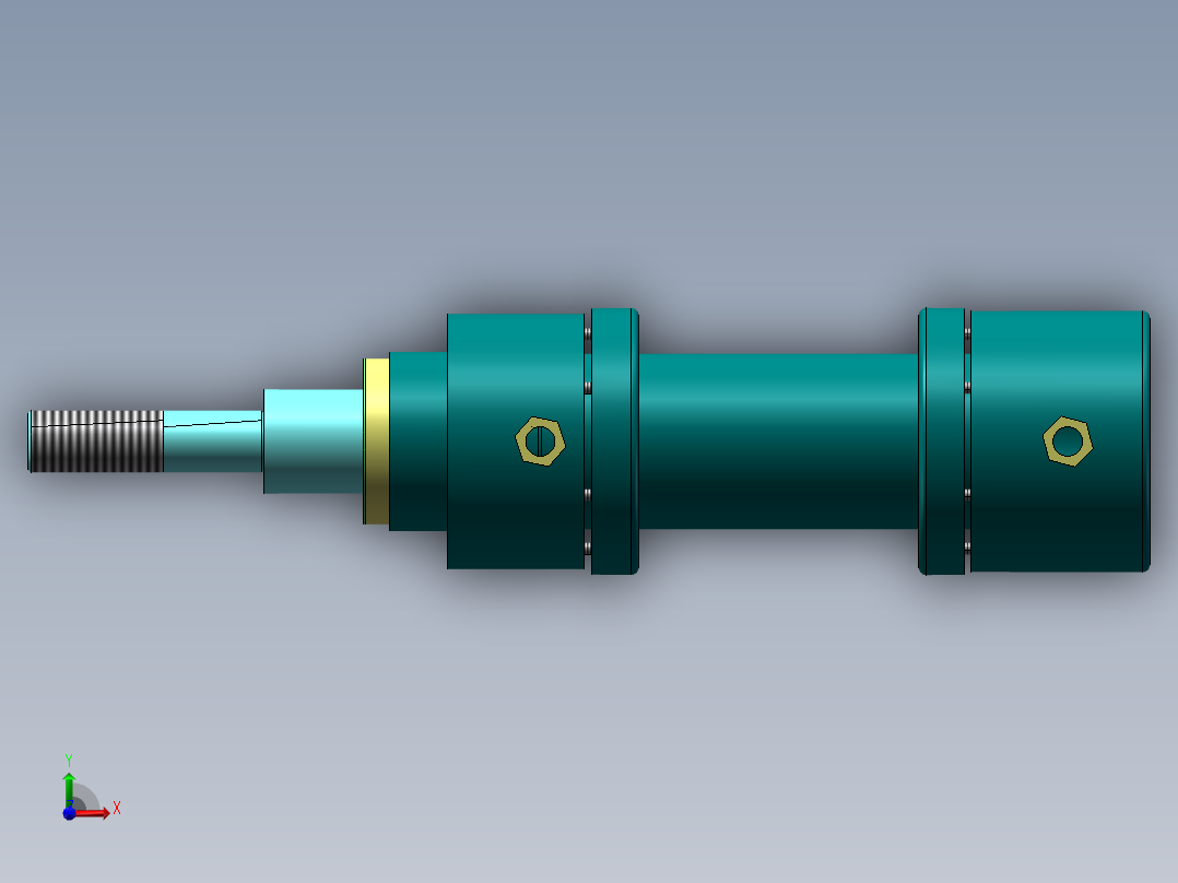 液压缸模型前视图