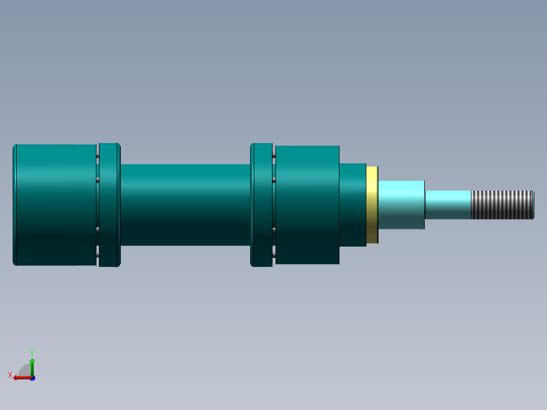液压缸模型后视图