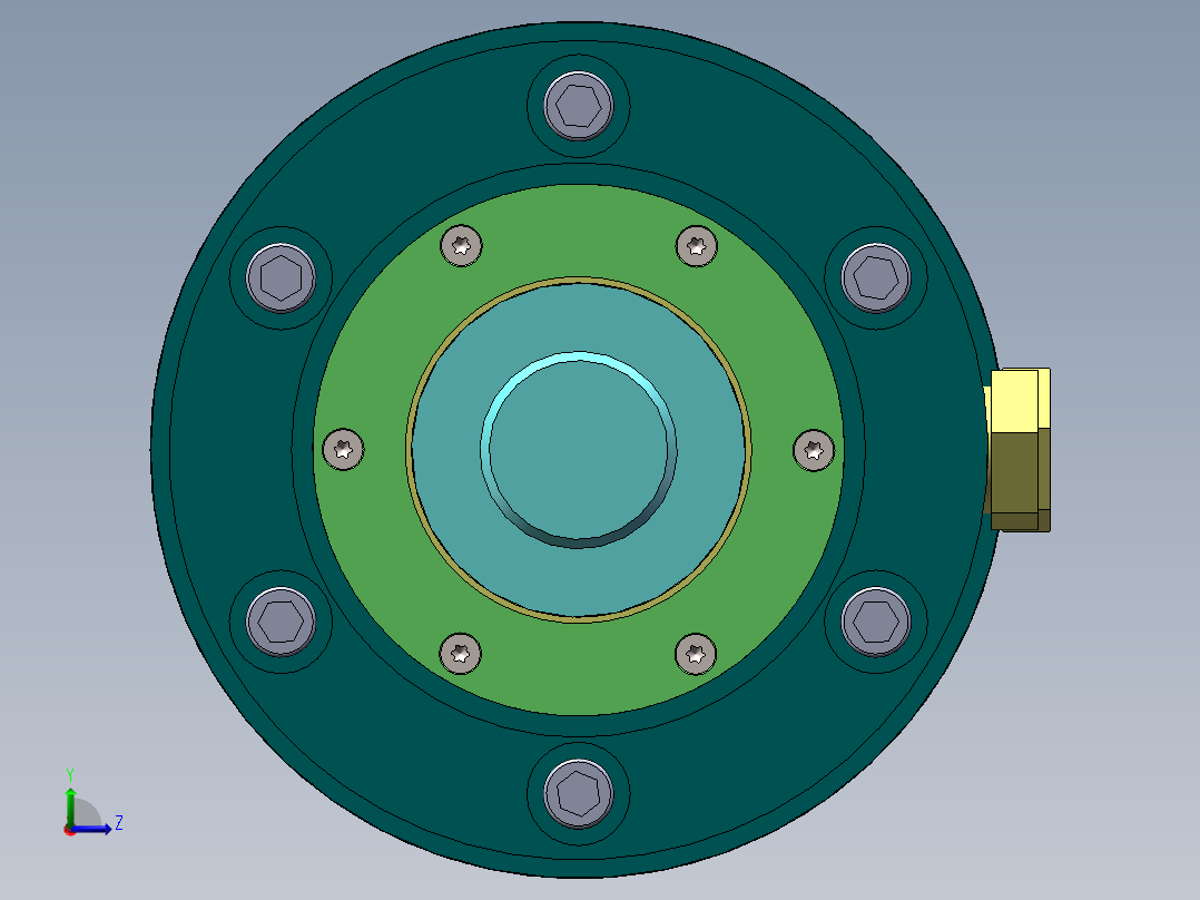 液压缸模型左视图