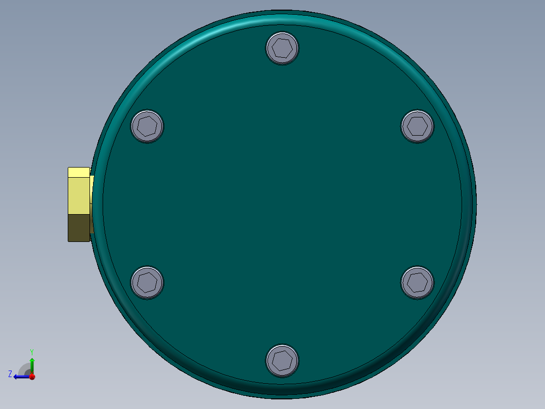液压缸模型右视图