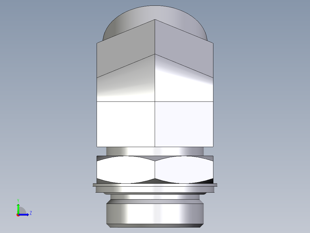卡套式工业通用硬管接头EO_Adjustable_locknut_45_deg_elbow_VEE35LROMDCF左视图