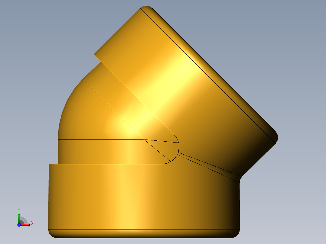 threaded elbow--45deg前视图