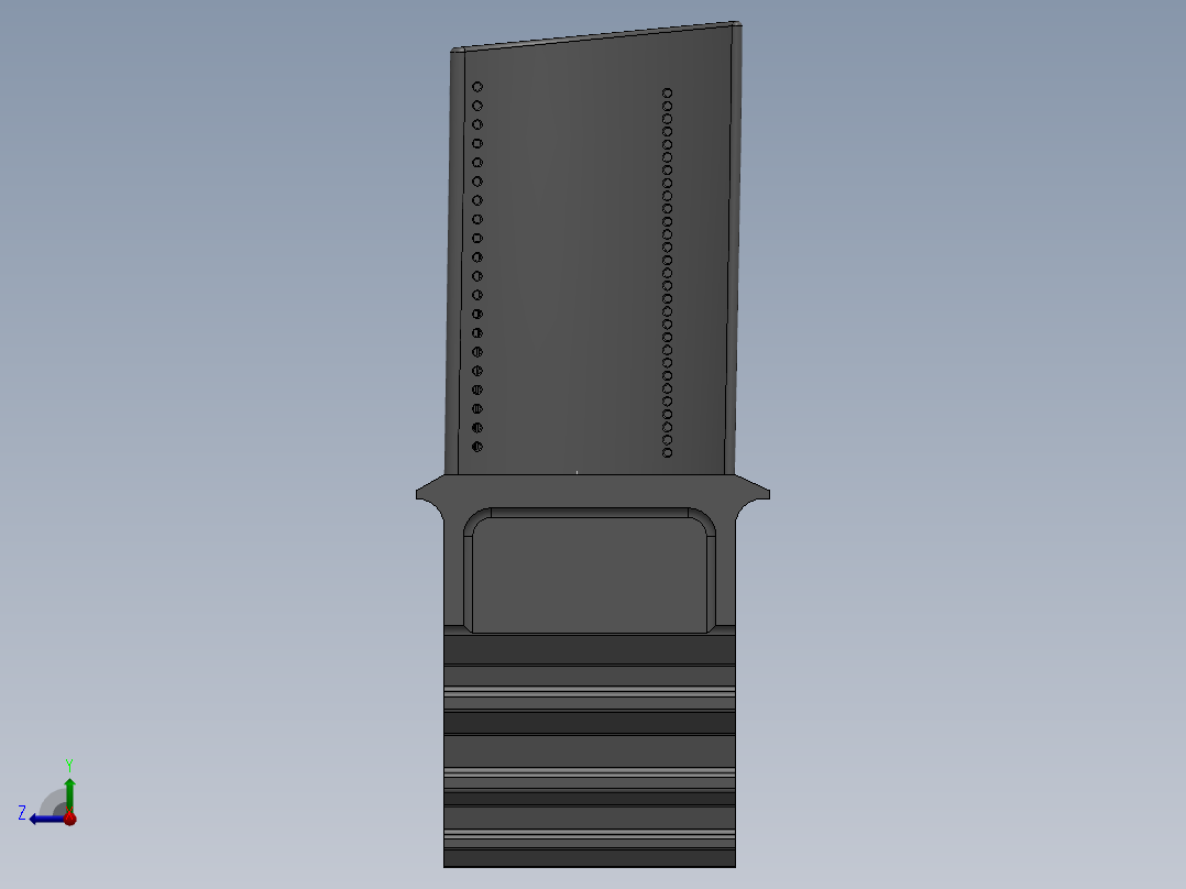 涡轮 叶片 涡扇 (7)右视图
