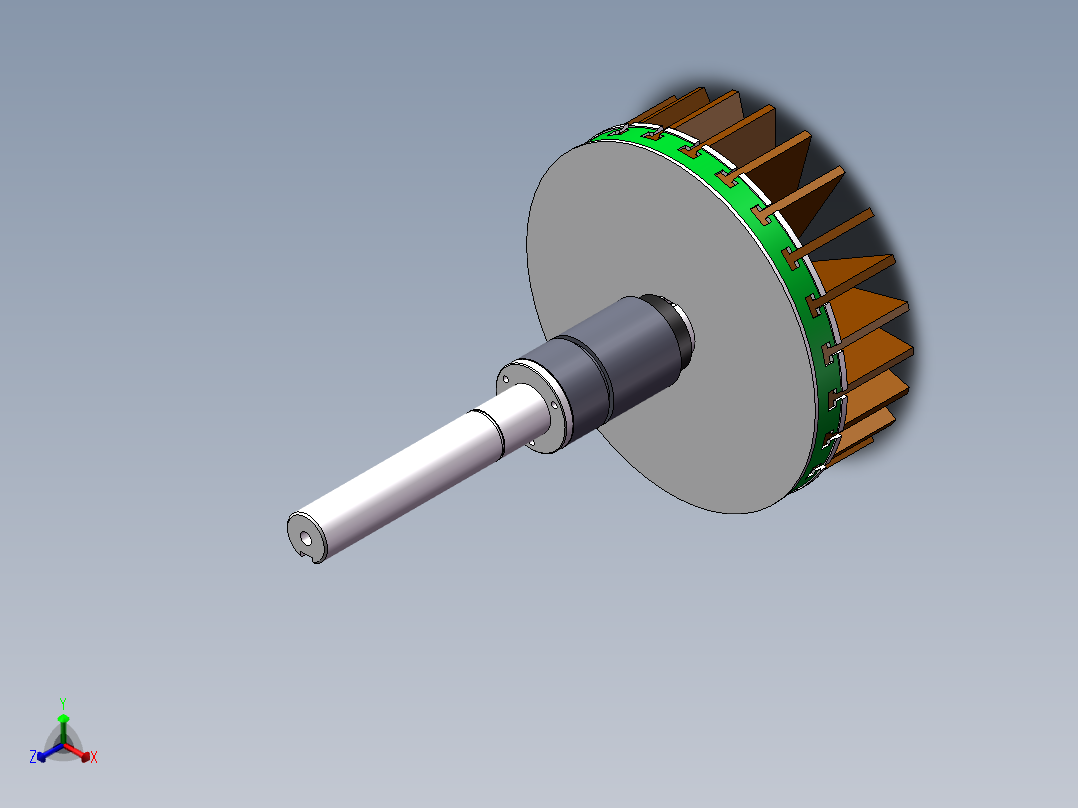 毛刷曲面轮装配==710065==25正等轴测图