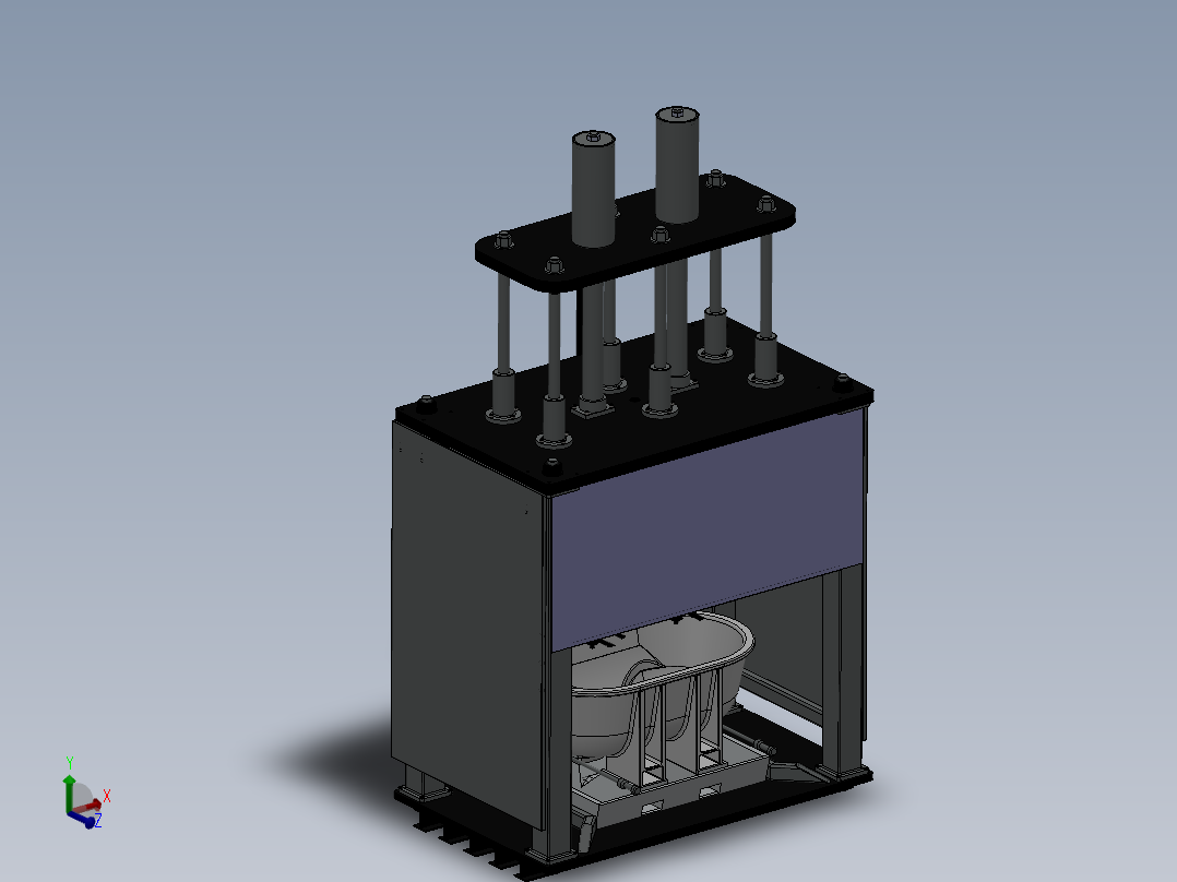 双工位的搅拌机设计模型