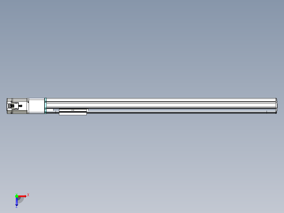 VF丝杆传动-一般环境VF14-Lxx-C-S900-BC-ZP75-C3俯视图