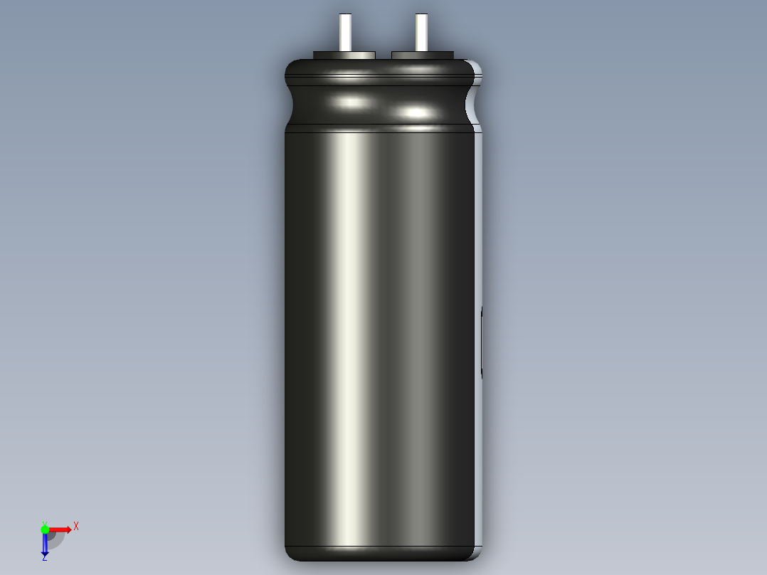 无源元件封装-CAP_RAD_D12.5x31.5_POL_BK俯视图