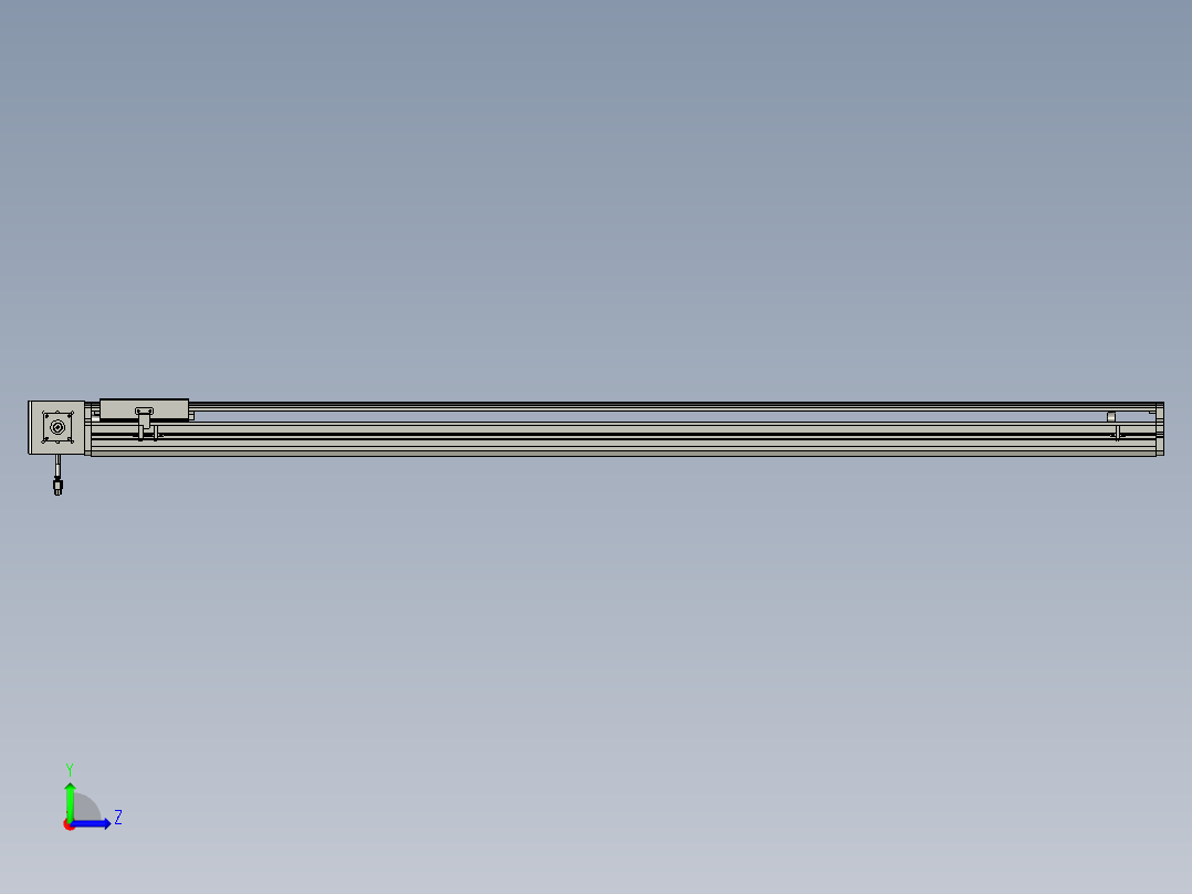 东锦同步带传动-直线滑台模组DH170B-L150-S1550-BL-P400W-C3左视图