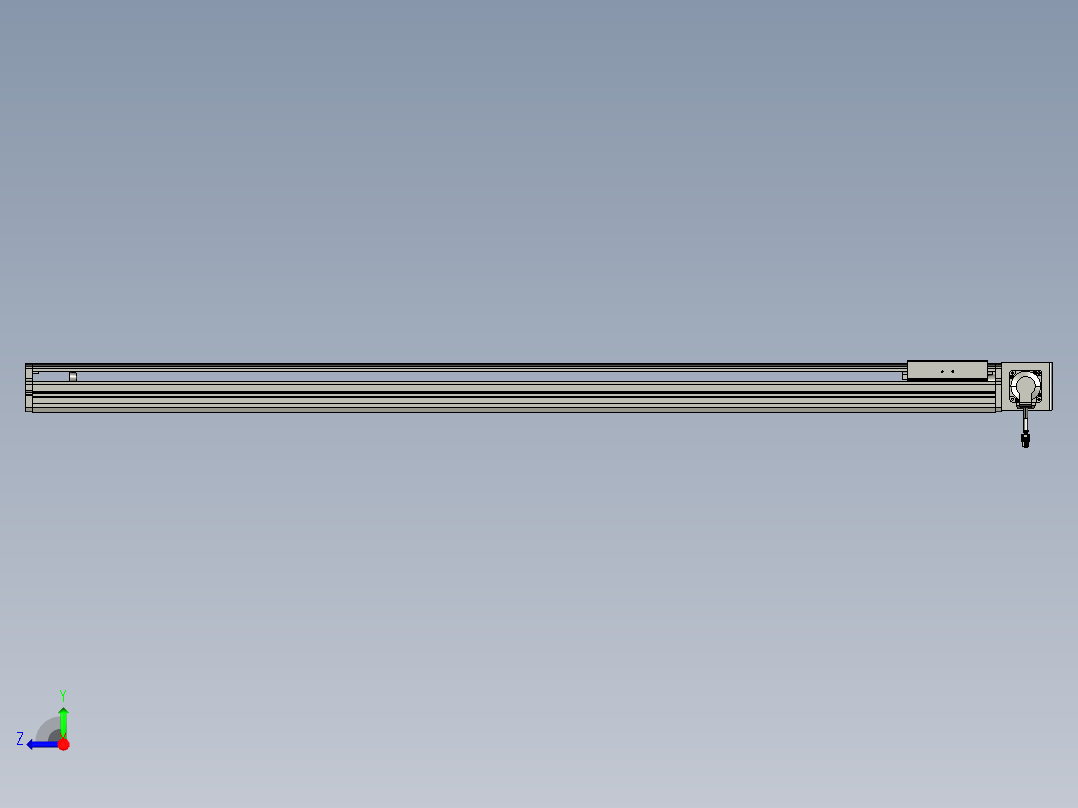 东锦同步带传动-直线滑台模组DH170B-L150-S1550-BL-P400W-C3右视图