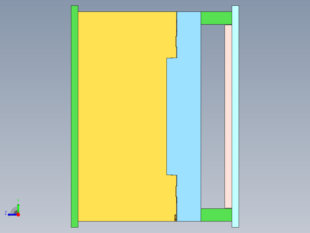 化粪池 模压 纤维玻璃钢模具造型右视图