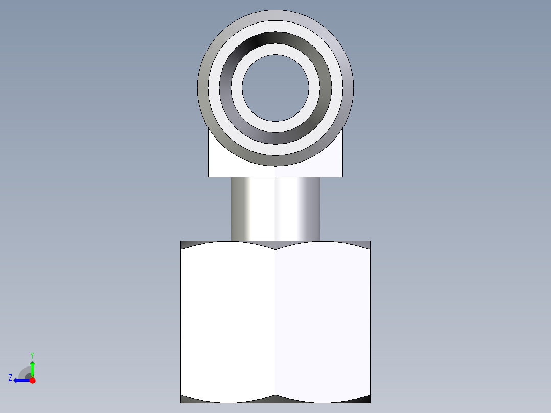 卡套式工业通用硬管接头EO_Standpipe_branch_tee_EVT08LOMD71右视图