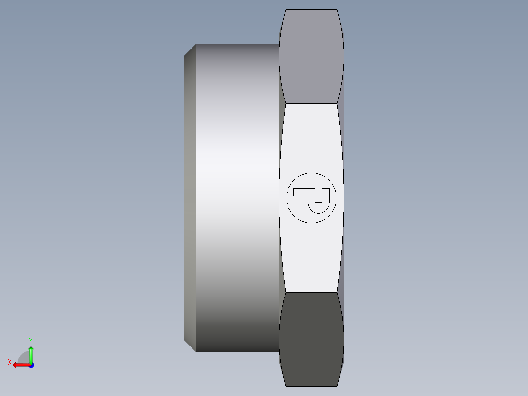 卡套式工业通用硬管接头EO_Blanking_plug_for_tube_ends_ROV42LCFX后视图
