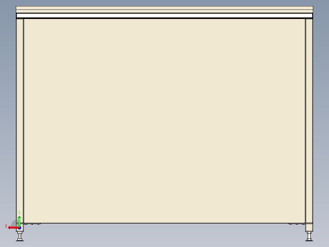 金属板厨柜后视图