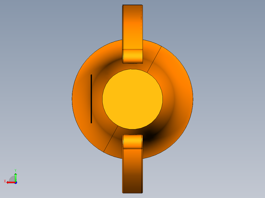 3d打印奖杯后视图