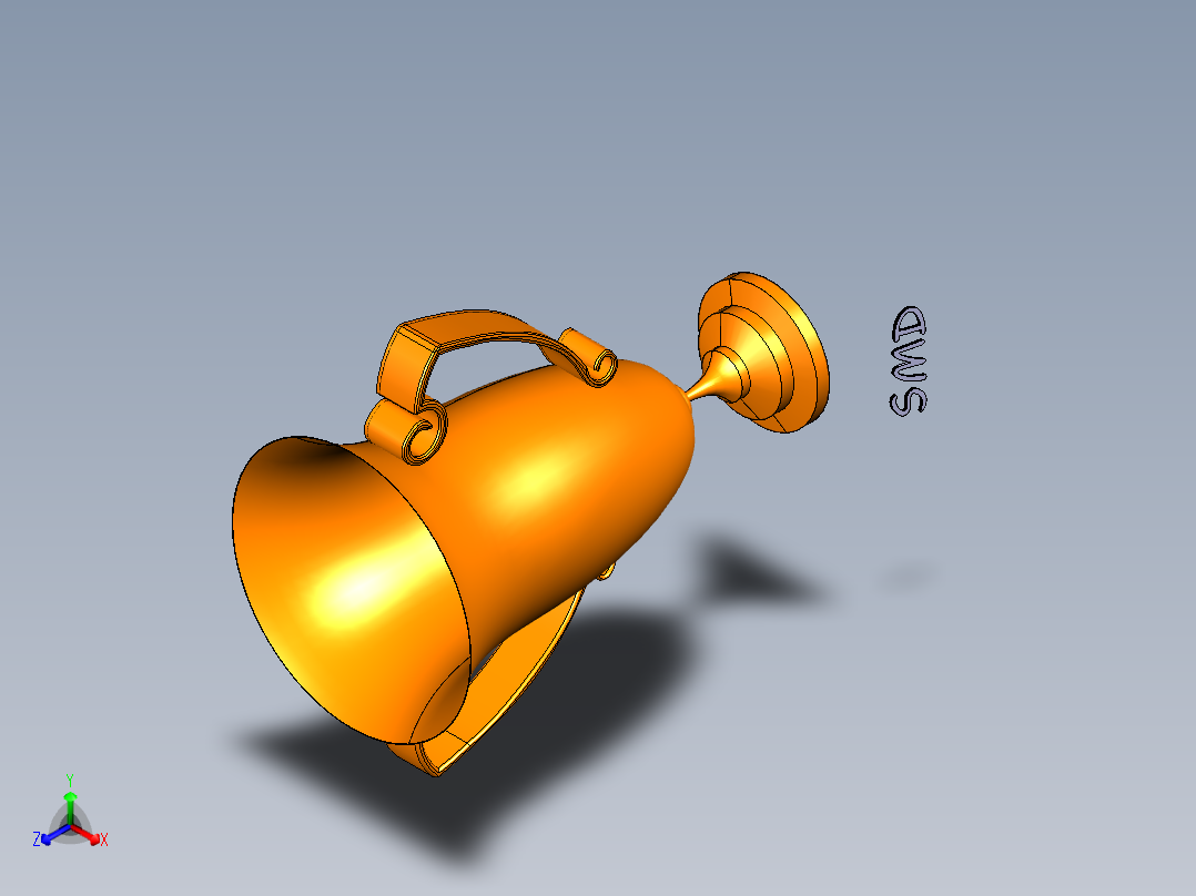 3d打印奖杯正等轴测图