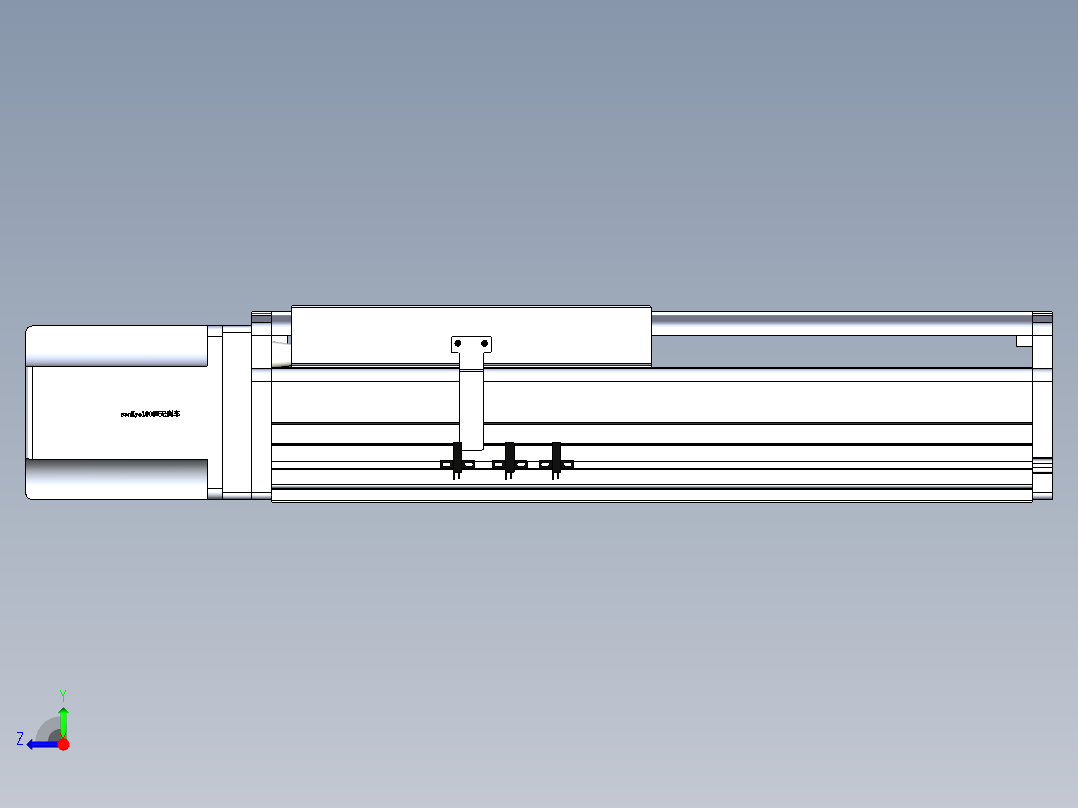 东锦丝杆传动-直线滑台模组DH270-C-L10-S200-BC-T1000W-C3右视图