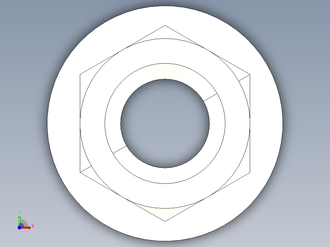 螺帽2308-3D多系列多零件图纸模型前视图
