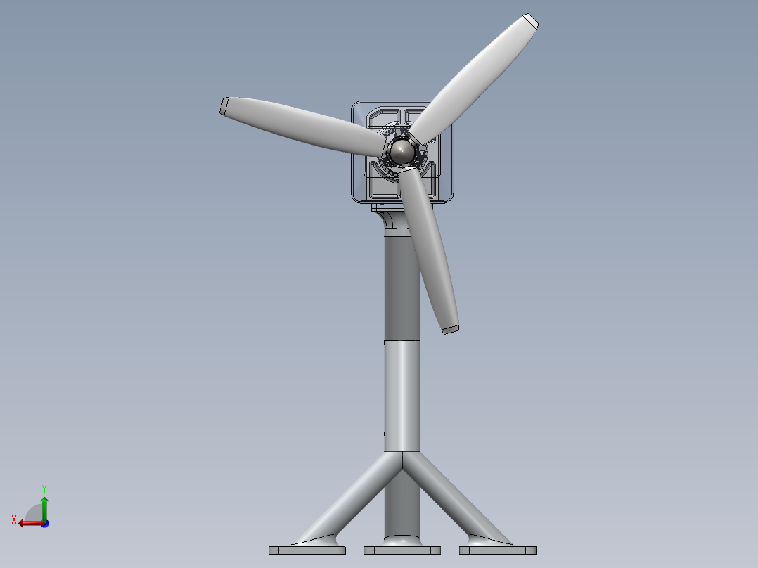 潮流涡轮机后视图