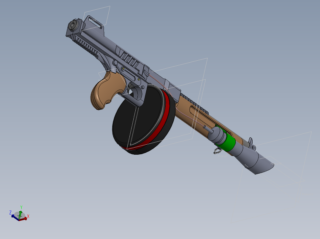 solidworks 汤<span style='color: red'>普</span>森机枪