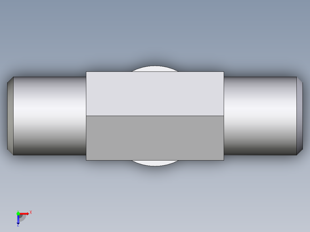 卡套式工业通用硬管接头EO_Male_stud_run_tee_TE04LLR71X俯视图