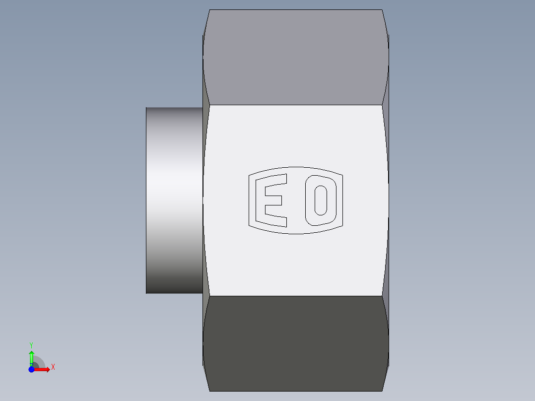 卡套式工业通用硬管接头EO_Blanking_plug_with_nut_for_cones_VKAM18LCF前视图