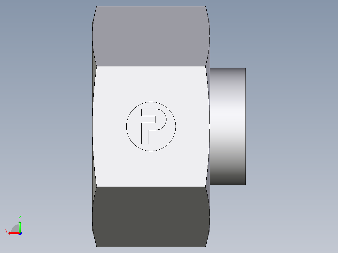 卡套式工业通用硬管接头EO_Blanking_plug_with_nut_for_cones_VKAM18LCF后视图
