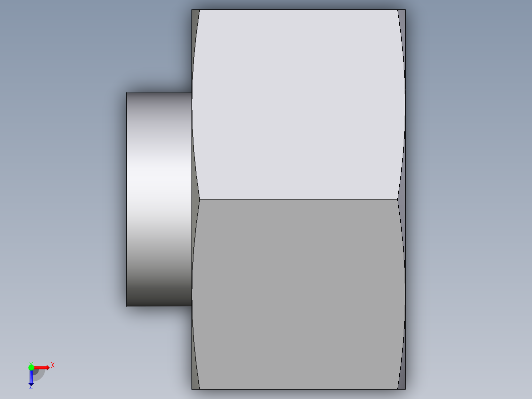 卡套式工业通用硬管接头EO_Blanking_plug_with_nut_for_cones_VKAM18LCF俯视图