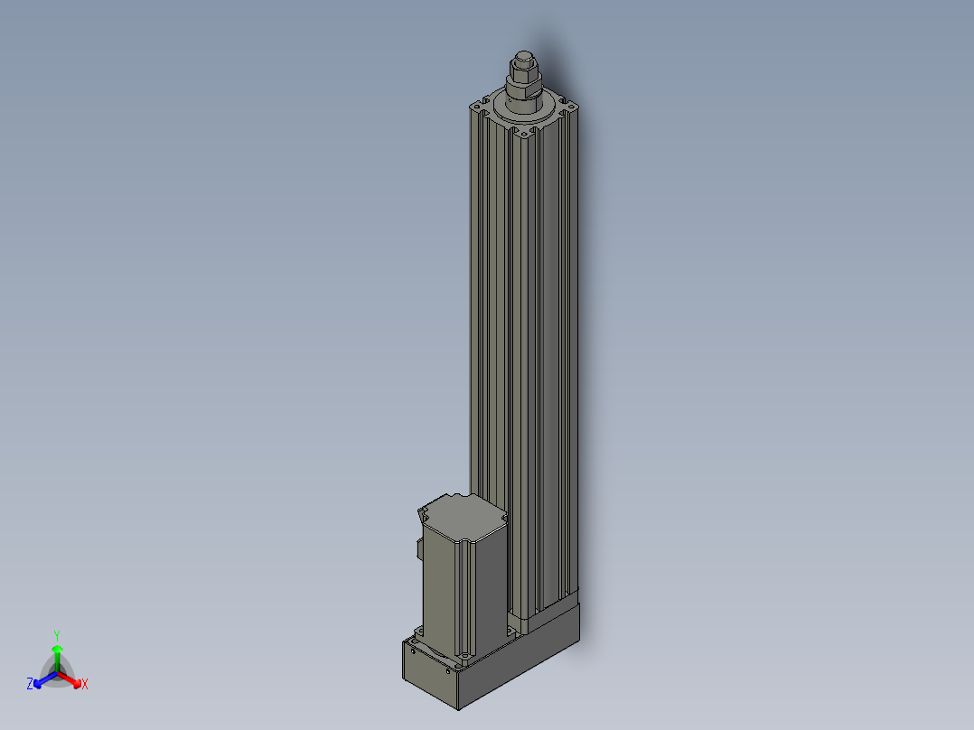 12VZ电动缸-VZ6-S350-BD正等轴测图