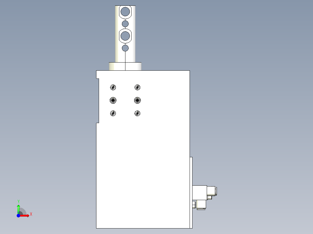 德克斯TUNKERS气缸数模SZV_1_40_A24_T12_TUENKERS前视图
