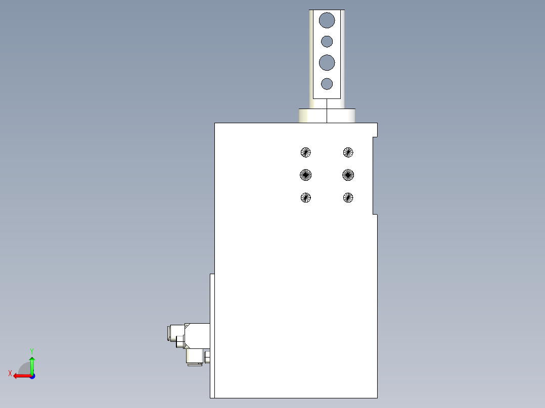 德克斯TUNKERS气缸数模SZV_1_40_A24_T12_TUENKERS后视图