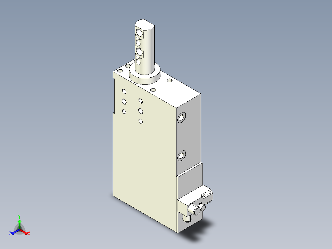 德克斯TUNKERS气缸数模SZV_1_40_A24_T12_TUENKERS正等轴测图