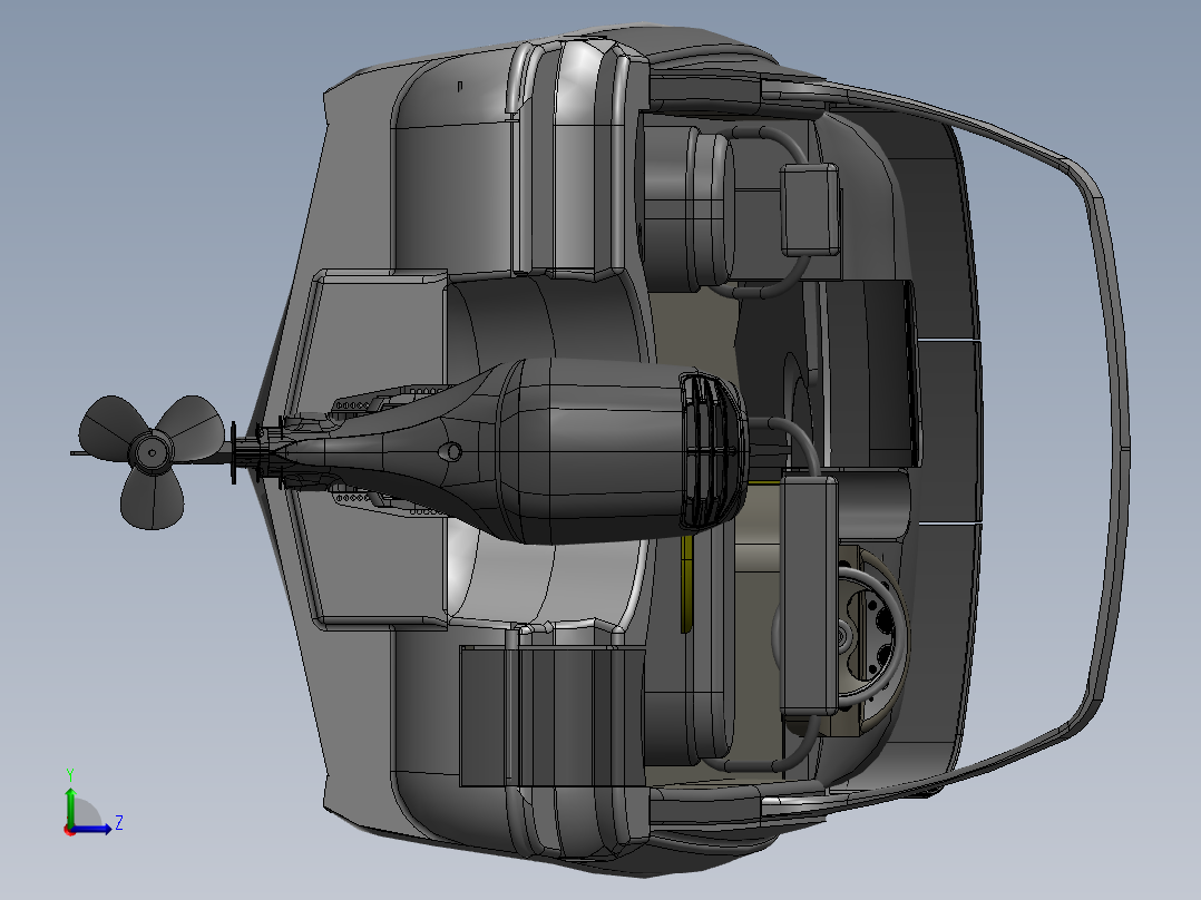 7米小型游艇左视图