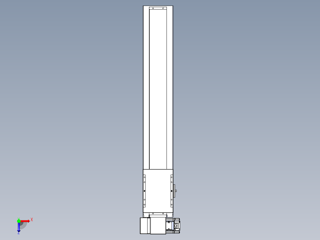 同步带全封闭直线模组TPA-HCB-120D-90-L600-LP-C-P40-N3俯视图