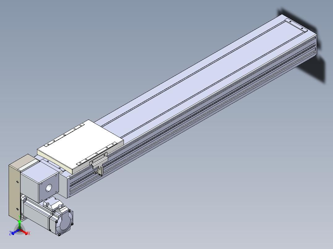 同步带全封闭直线模组TPA-HCB-120D-90-L600-LP-C-P40-N3正等轴测图