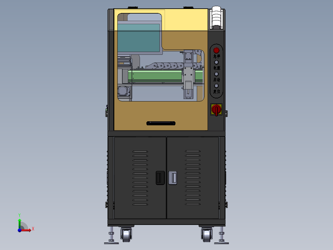 长条插件机前视图