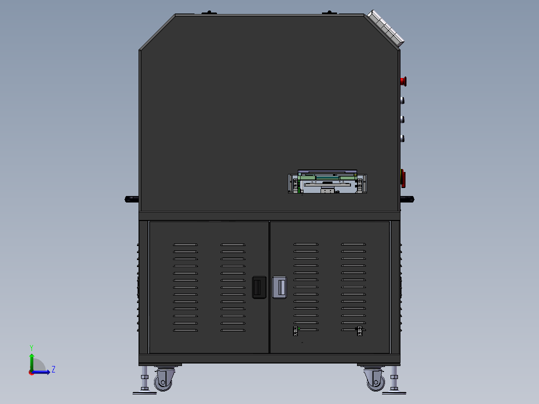 长条插件机左视图