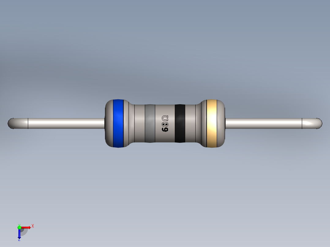 电容器 二极管 电阻器-Resistor 68 Ohm俯视图