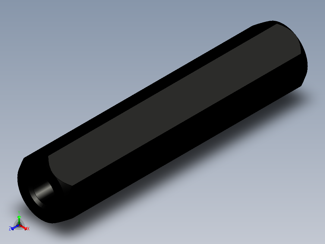 印刷电路板用六角垫片M3母-母，长度从5毫米到60毫米正等轴测图