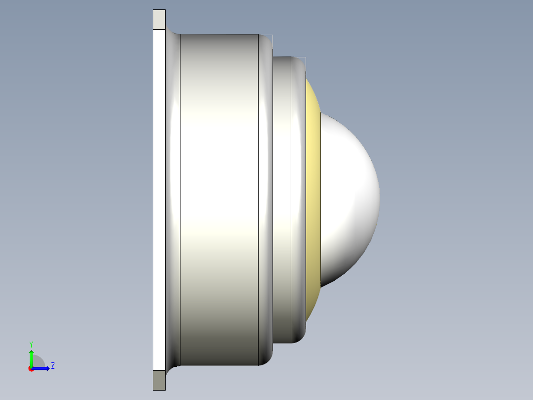 萬向滾珠38-3D多系列多零件图纸模型左视图