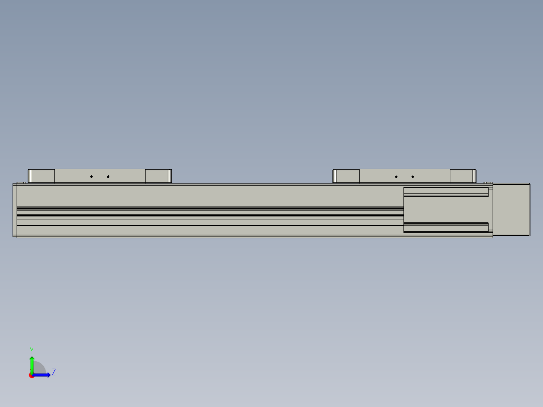 直线模组LHC14-S350-R设计图纸左视图