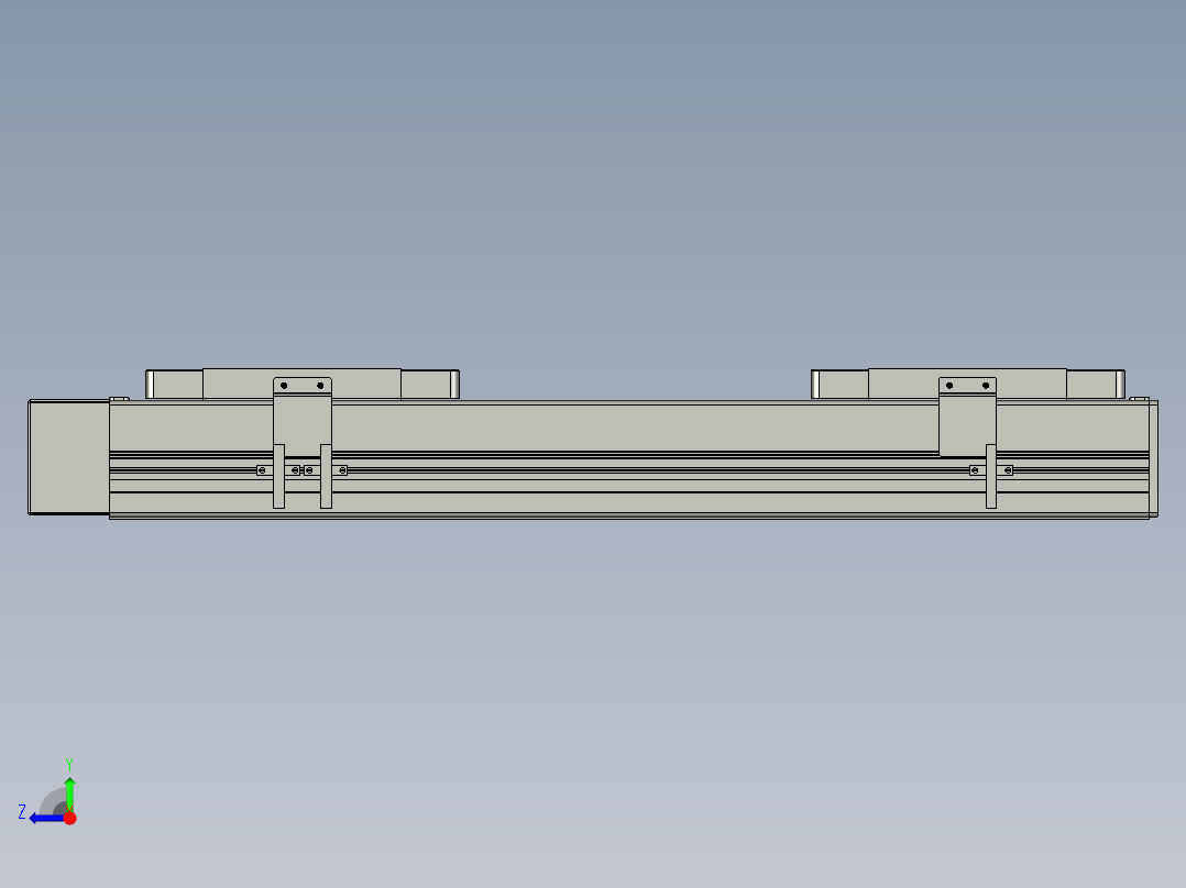 直线模组LHC14-S350-R设计图纸右视图
